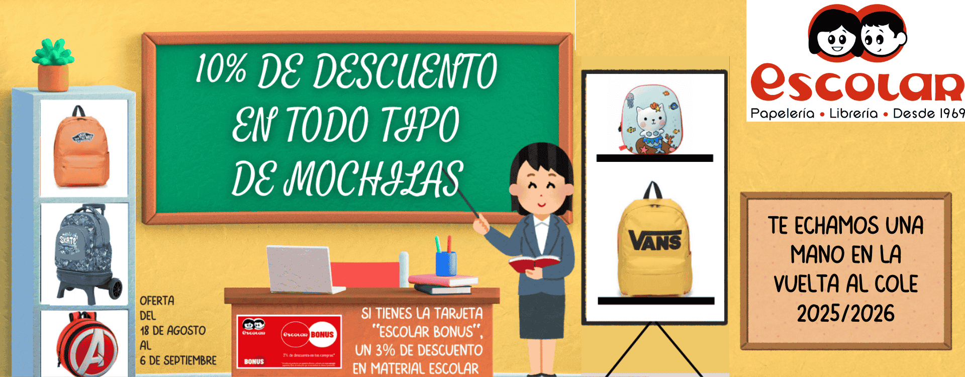 10% en mochilas