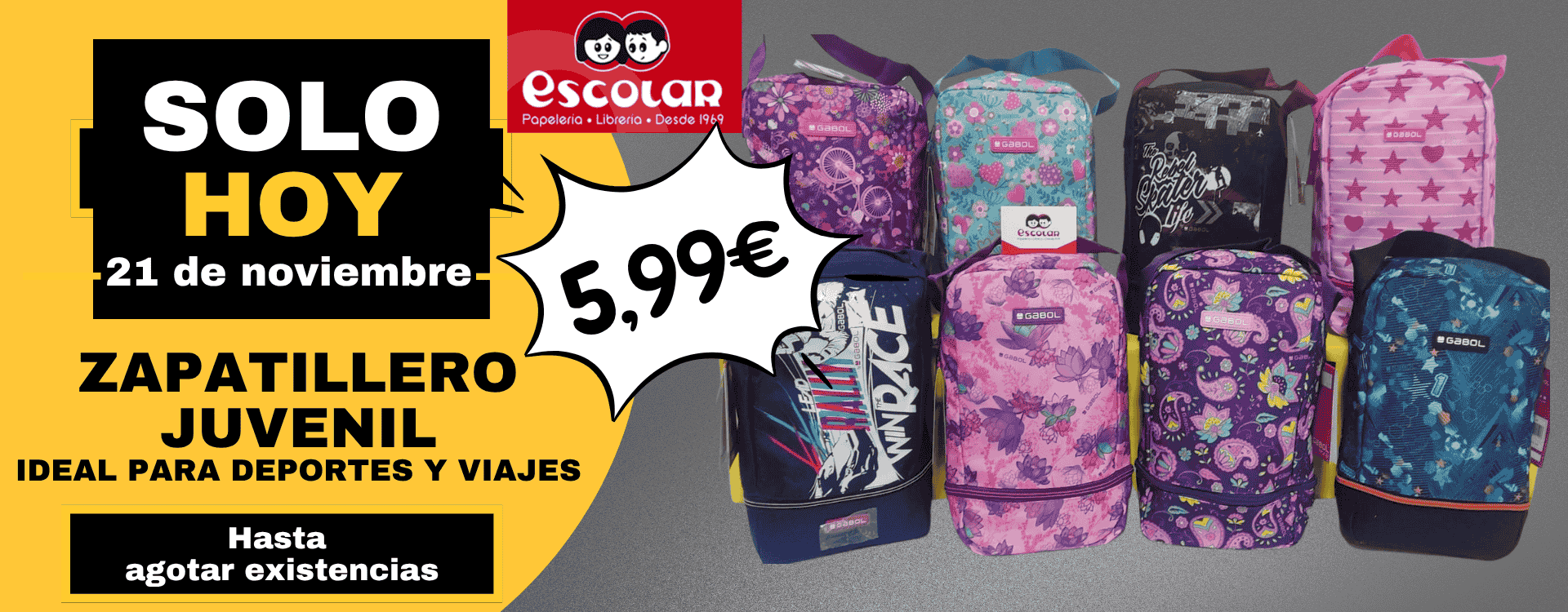 SOLO HOY, zapatillero juvenil.